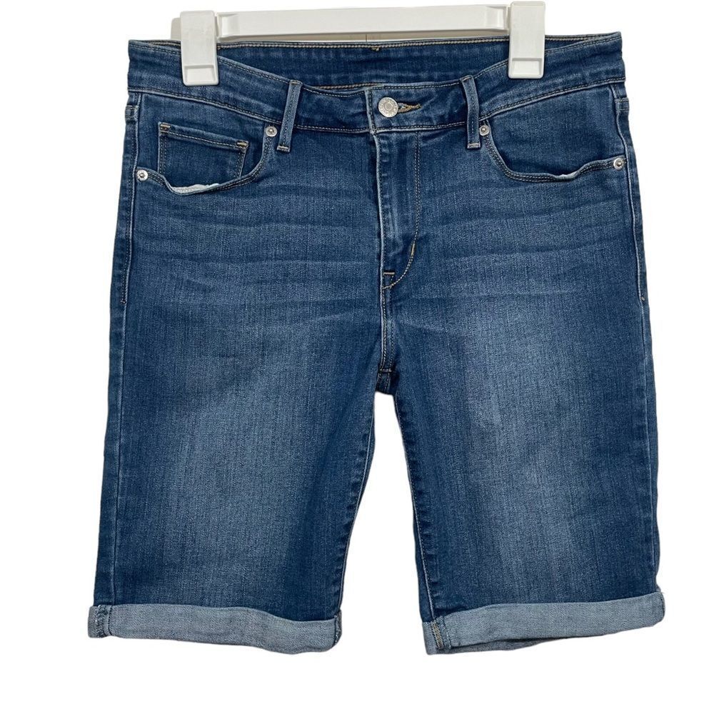 Levi's Medium Wash Bermuda Jean Shorts